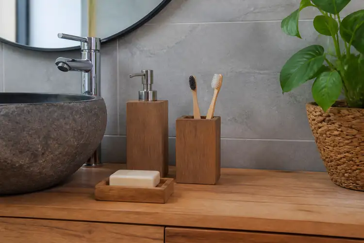 Kopen teak doucheaccessoires